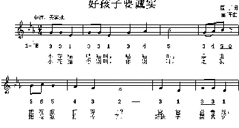 好孩子要诚实_歌谱投稿_词曲:园丁 嘉平