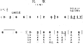 民歌_歌谱投稿_词曲:余光中 胡德顺