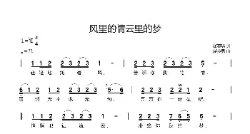 风里的情云里的梦_歌谱投稿_词曲:崔英男 崔英男