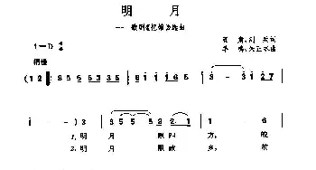 明月_歌谱投稿_词曲:阎肃、剑兵 羊鸣、朱正本