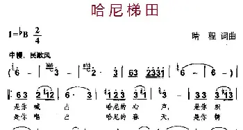 哈尼梯田_歌谱投稿_词曲:晴程 晴程