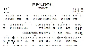 你是我的牵挂_歌谱投稿_词曲:文莉 远泰