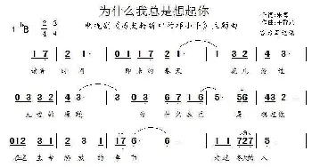 为什么我总是想起你_歌谱投稿_词曲:朱海 王黎光