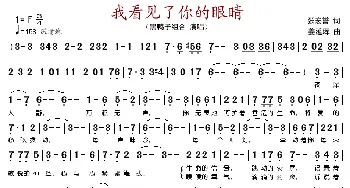 我看见了你的眼睛_歌谱投稿_词曲:张宏誉 姜延辉