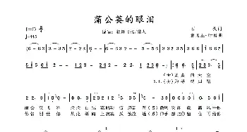 蒲公英的眼泪_歌谱投稿_词曲:石头 蚩尤王-叶勇