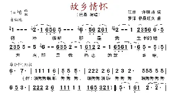 故乡情怀_歌谱投稿_词曲:旺堆、等 罗泽、等