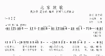 北京放歌_歌谱投稿_词曲:乔羽、乔方 王晓锋