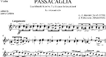 Passacaglia 帕萨卡利亚_歌谱投稿_词曲: 亨德尔、哈尔沃森