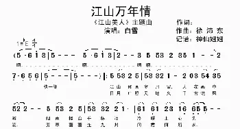 江山万年情_歌谱投稿_词曲: 徐沛东