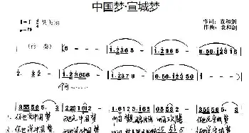 中国梦·宣城梦_歌谱投稿_词曲:袁和剑 袁和剑