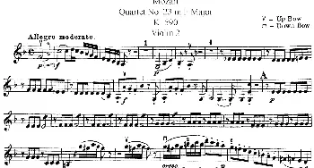 Mozart《Quartet No.23 in F Major，K.590》_歌谱投稿_词曲: