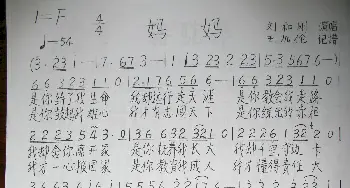 妈妈_歌谱投稿_词曲: