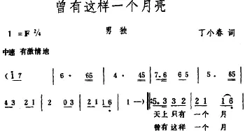 曾有这样一个月亮_歌谱投稿_词曲:丁小春 生茂