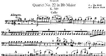 Mozart《Quartet No.22 in Bb Major，K.589》_歌谱投稿_词曲: