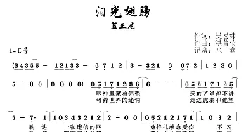 泪光翅膀_歌谱投稿_词曲:吴易纬 洪菁营