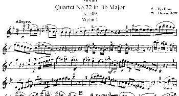 Mozart《Quartet No.22 in Bb Major，K.589》_歌谱投稿_词曲: