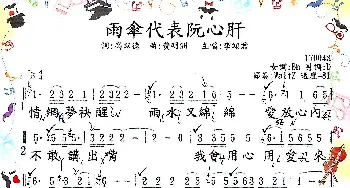 雨傘代表阮心肝_歌谱投稿_词曲:高以德 黃明洲