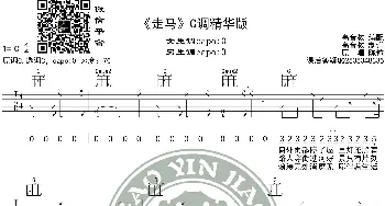 《走马》吉他谱C调精华版 陈粒 高音教编配_歌谱投稿_词曲: