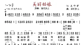美丽姑娘_歌谱投稿_词曲: