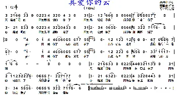 真爱你的云_歌谱投稿_词曲:洪瑞业 黄国俊