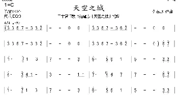 天空之城_歌谱投稿_词曲: 游学志