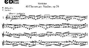 Wohlfahrt《40 Elementary Studies，Op. 54》_歌谱投稿_词曲: