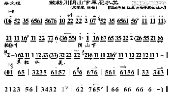 京剧谱 | 敕勒川阴山下草肥水美《蔡文姬》选段 琴谱 王蓉蓉