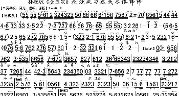 京剧谱 | 花烛夜勾起我长恨绵绵《金玉奴》选段 琴谱 孙毓敏