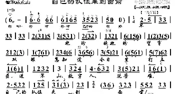 京剧谱 | 自己的队伍来到面前《智取威虎山》李勇奇唱段 琴谱