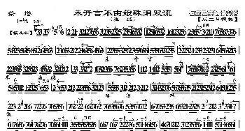 京剧谱 | 未开言不由娘珠泪双流 张派《祭塔》选段 琴谱   恒流星胡琴伴奏谱