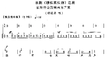 京剧谱 | 猛听得金鼓响画角声震《穆桂英挂帅》穆桂英唱段