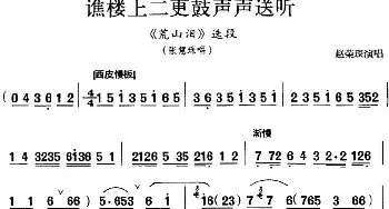 京剧谱 | 谯楼上二更鼓声声送听《荒山泪》选段 张慧珠唱段 赵荣琛