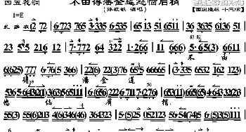 京剧谱 | 不由得潘金莲怒恼眉梢《四五花洞》选段 京胡曲谱 孙毓敏