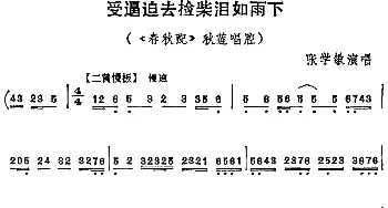 京剧谱 | 受逼迫去捡柴泪如雨下《春秋配》秋莲唱腔 张学敏