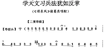 京剧谱 | 学天文习兵法犹如反掌《借东风》诸葛亮唱腔