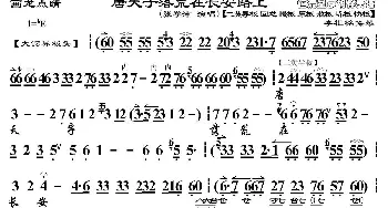 京剧谱 | 唐天子落荒在长安路上《画龙点睛》选段 琴谱 李祖铭操琴版 张学津演唱 李祖铭操琴