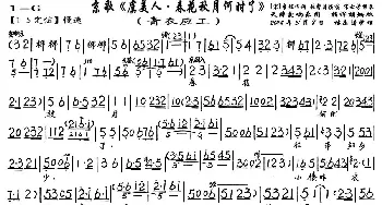 京剧谱 | 虞美人·春花秋月何时了 京歌 伴奏谱 张馨月演唱 宋士芳操琴 李煜