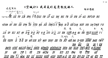 京剧谱 |《空城计》我本是卧龙岗散淡的人 京剧《空城计》选段 琴谱