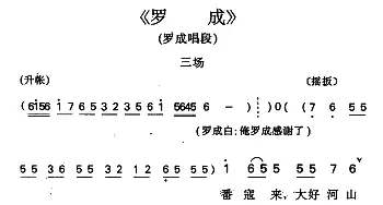 京剧谱 | 罗成·第三场 罗成唱段