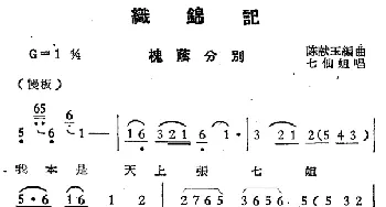 越剧谱 | 织锦记·槐荫分别   陈献玉