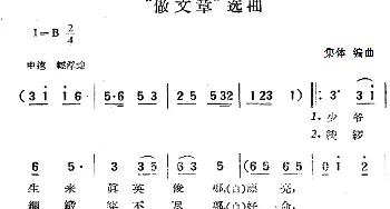 黄梅戏谱 |《做文章》选曲   集体编曲