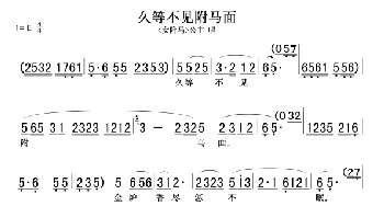 黄梅戏谱 | 久等不见附马面《女附马》公主唱段