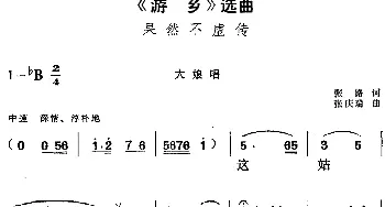 黄梅戏谱 |《游乡》选曲 果然不虚传 大娘唱段  张路 张庆瑞