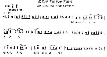 花鼓戏谱 | 老天爷下鹅毛如下钢刀《张广达上寿》张广达 陈氏唱段