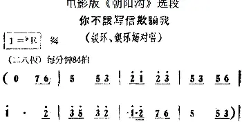 豫剧谱 | 你不该写信欺骗我 电影版《朝阳沟》选段 银环 银环妈对唱