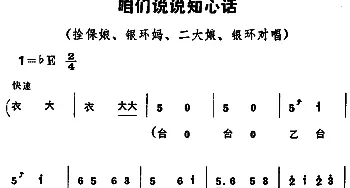 豫剧谱 | 咱们说说知心话《朝阳沟》拴保娘 银环妈 二大娘 银环唱段