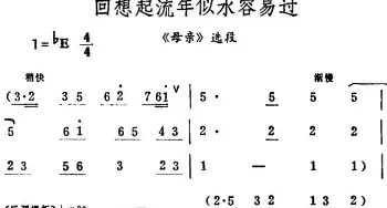 评剧谱 | 回想起流年似水容易过《母亲》选段 筱俊亭