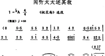 评剧谱 | 闻听太太述其故《桃花庵》选段 筱俊亭