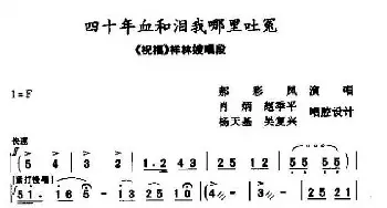 秦腔 四十年血和泪我哪里吐冤《祝福》祥林嫂唱段 郝彩凤