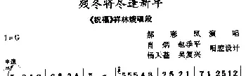 秦腔 残冬将尽逢新年《祝福》祥林嫂唱段 郝彩凤